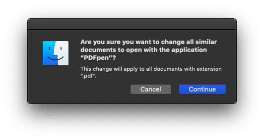 Change default pdf app mac
